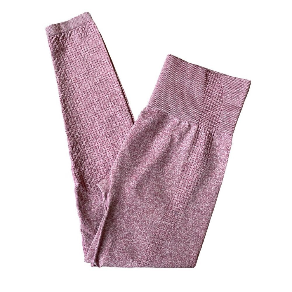 Gymshark dusty pink heather stretchy pull on leggings women's size XS/S
